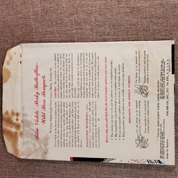 950s Vogart Uncut #230 Vintage Embroidery Motif - Picture 2 of 7